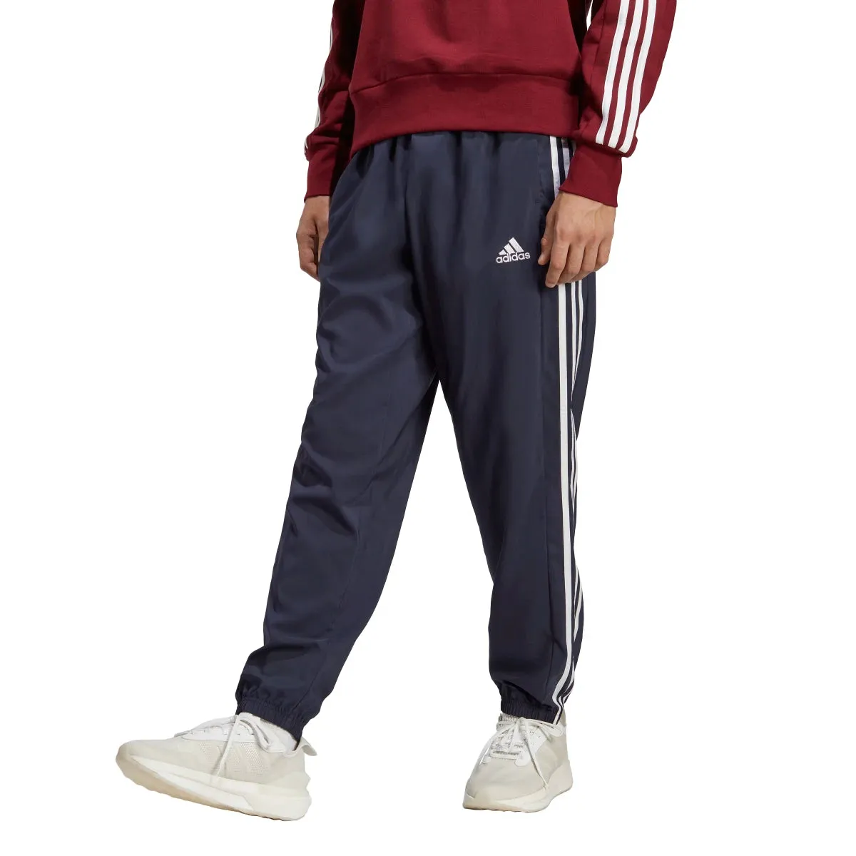 adidas Men's Aeroready Essentials Elasticated Cuff Woven 3-Stripes Pants (Tall)