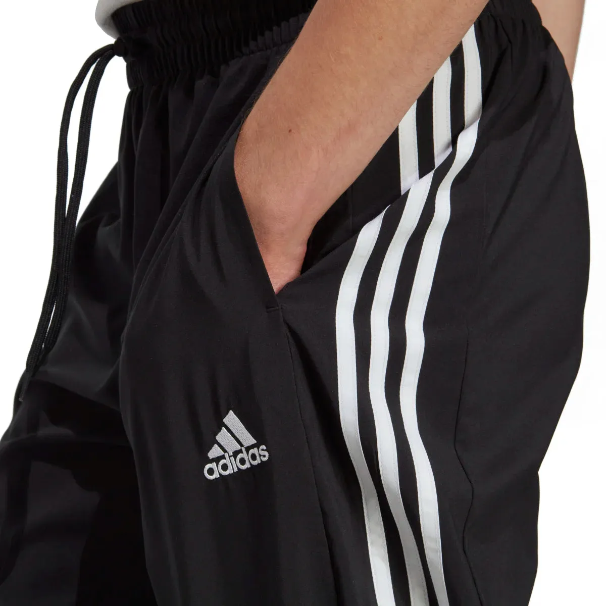 adidas Men's Aeroready Essentials Elasticated Cuff Woven 3-Stripes Pants (Tall)