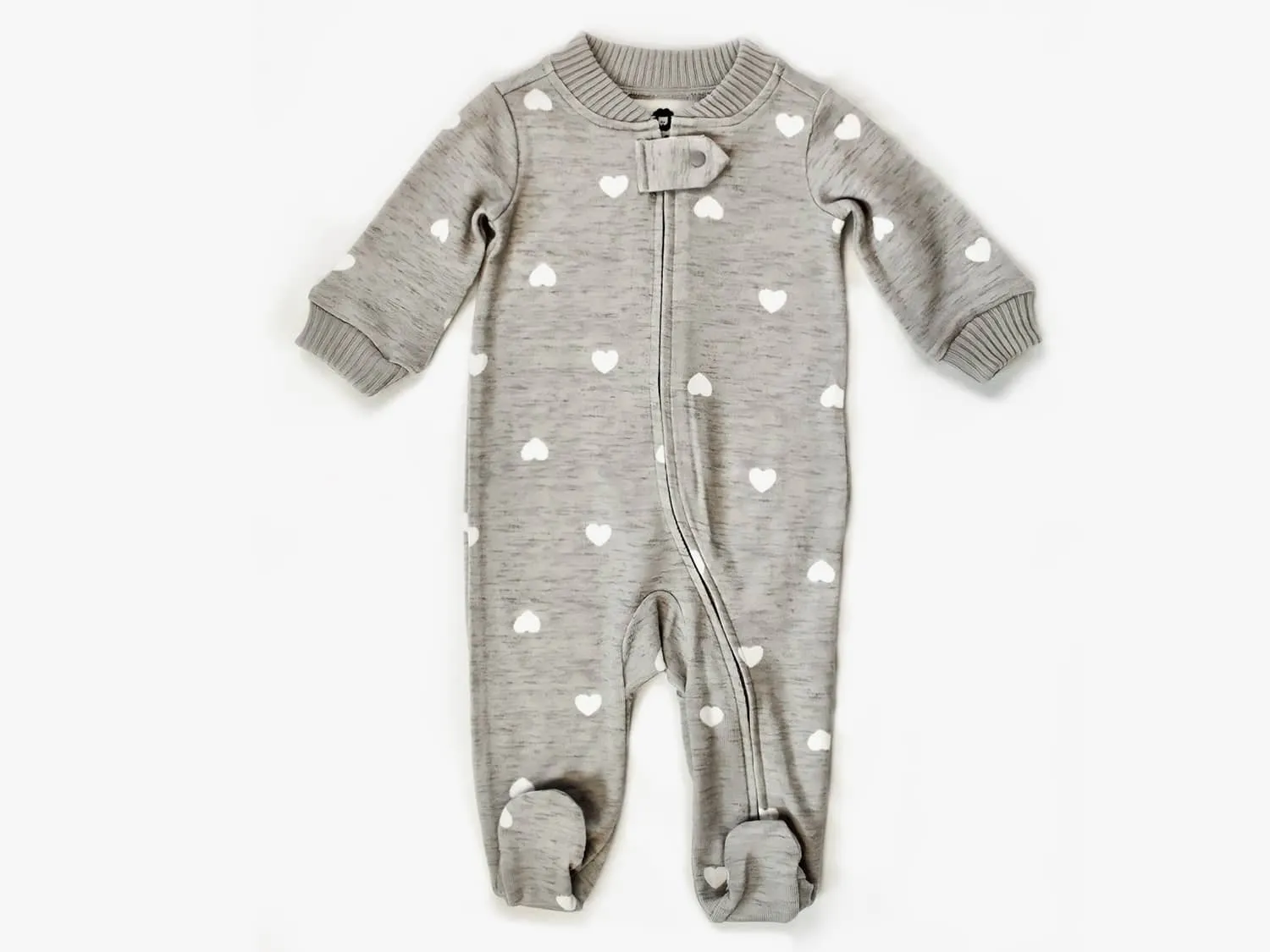 Baby Onesie - Gray Hearts