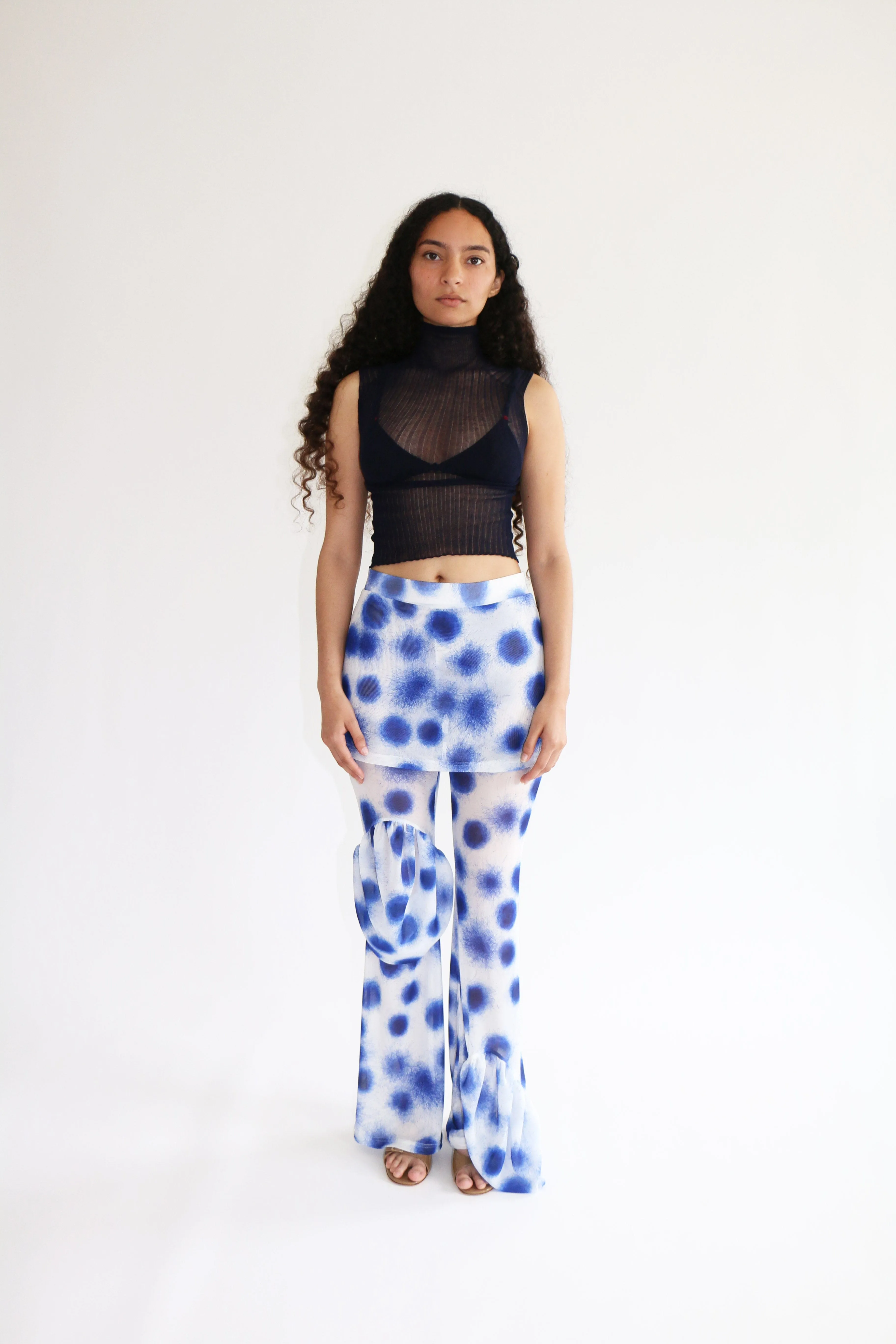 Ballpoint Circles Mesh Trousers