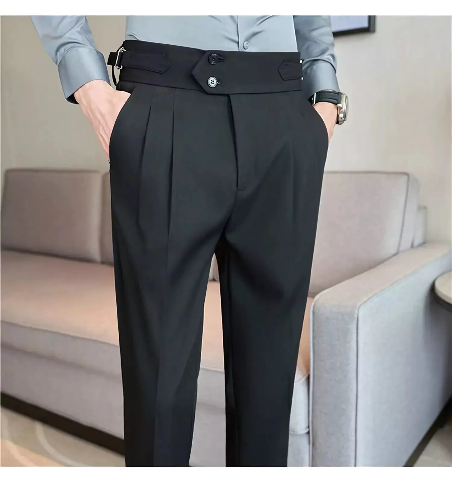 British Style Men's Dress Trousers