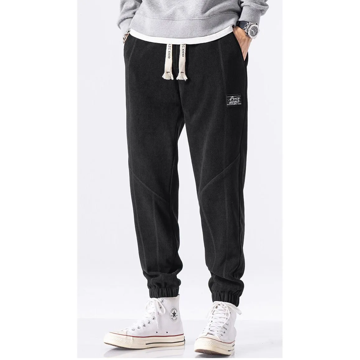 Casual Loose Fit Elasticity Tapered Sweatpant