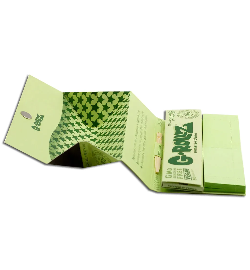 G-ROLLZ - Green Organic Hemp King Size Rolling Papers - Reggae / Rap