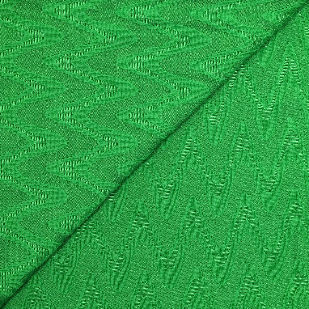 Maille fine polyester ondulations vert