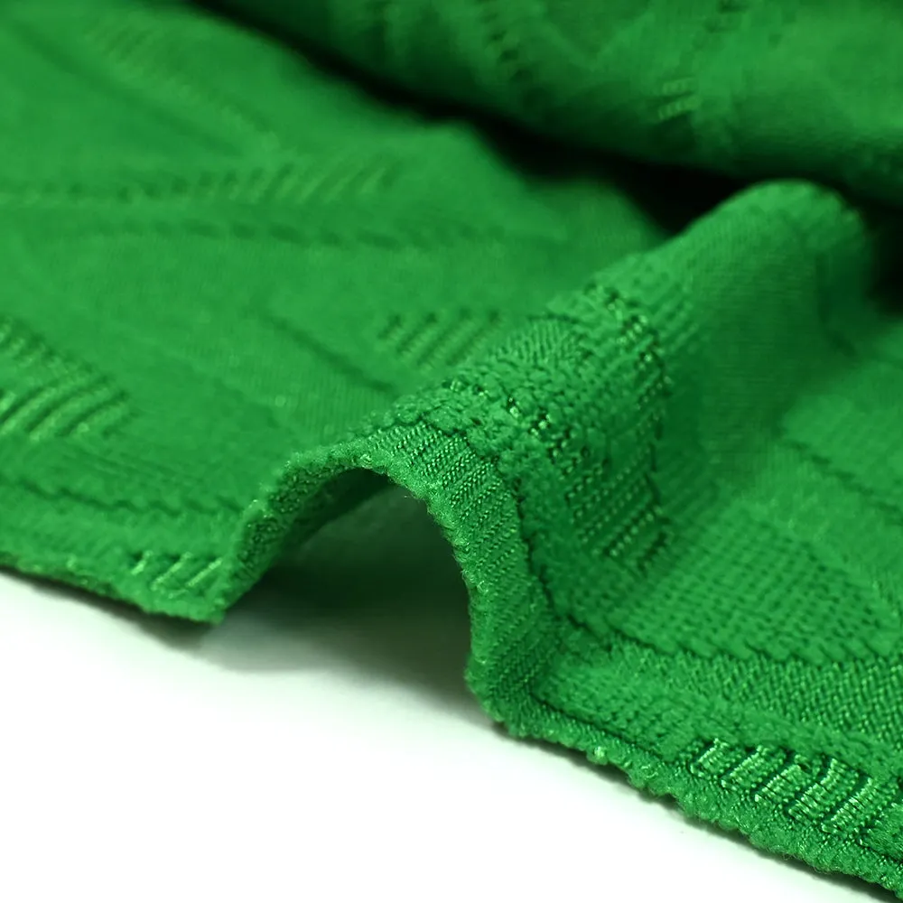 Maille fine polyester ondulations vert