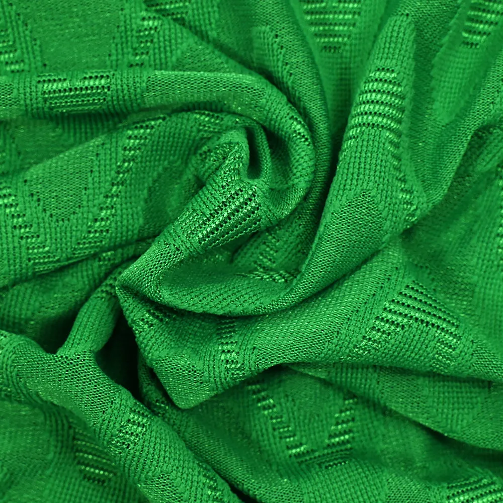 Maille fine polyester ondulations vert