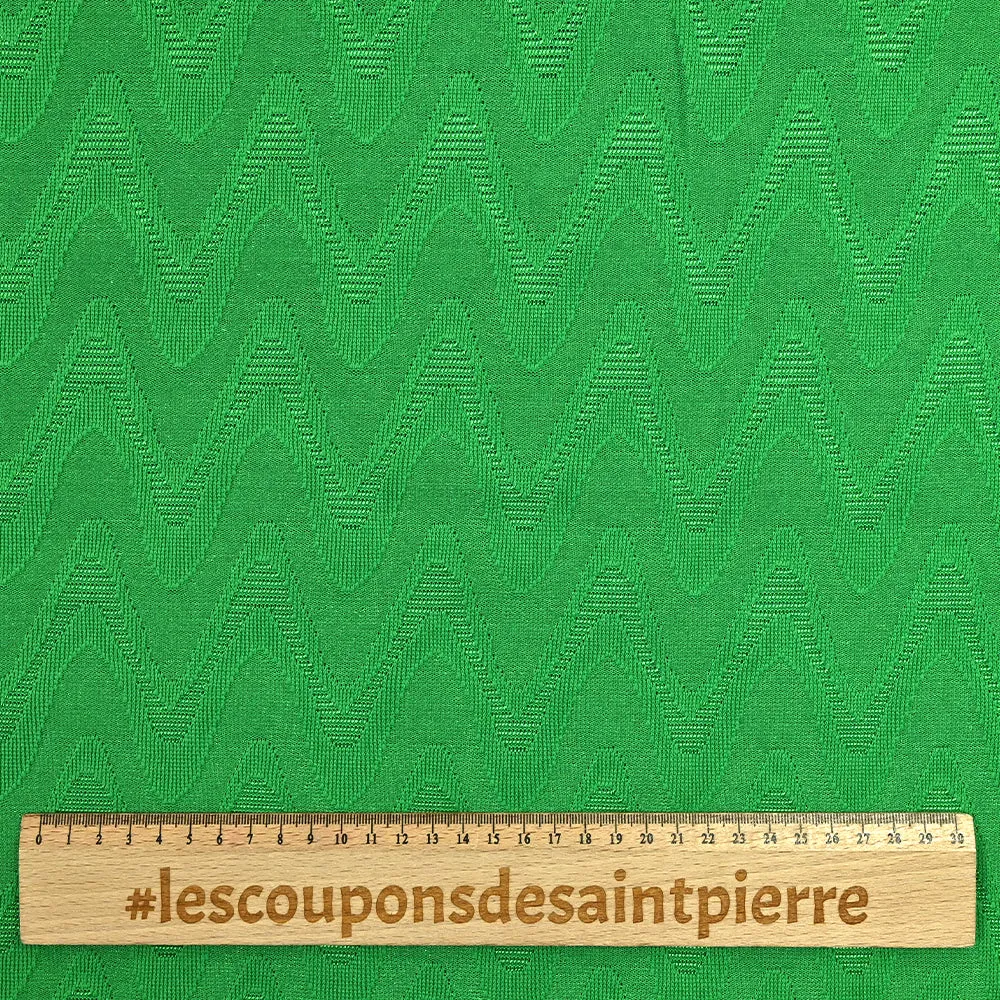 Maille fine polyester ondulations vert