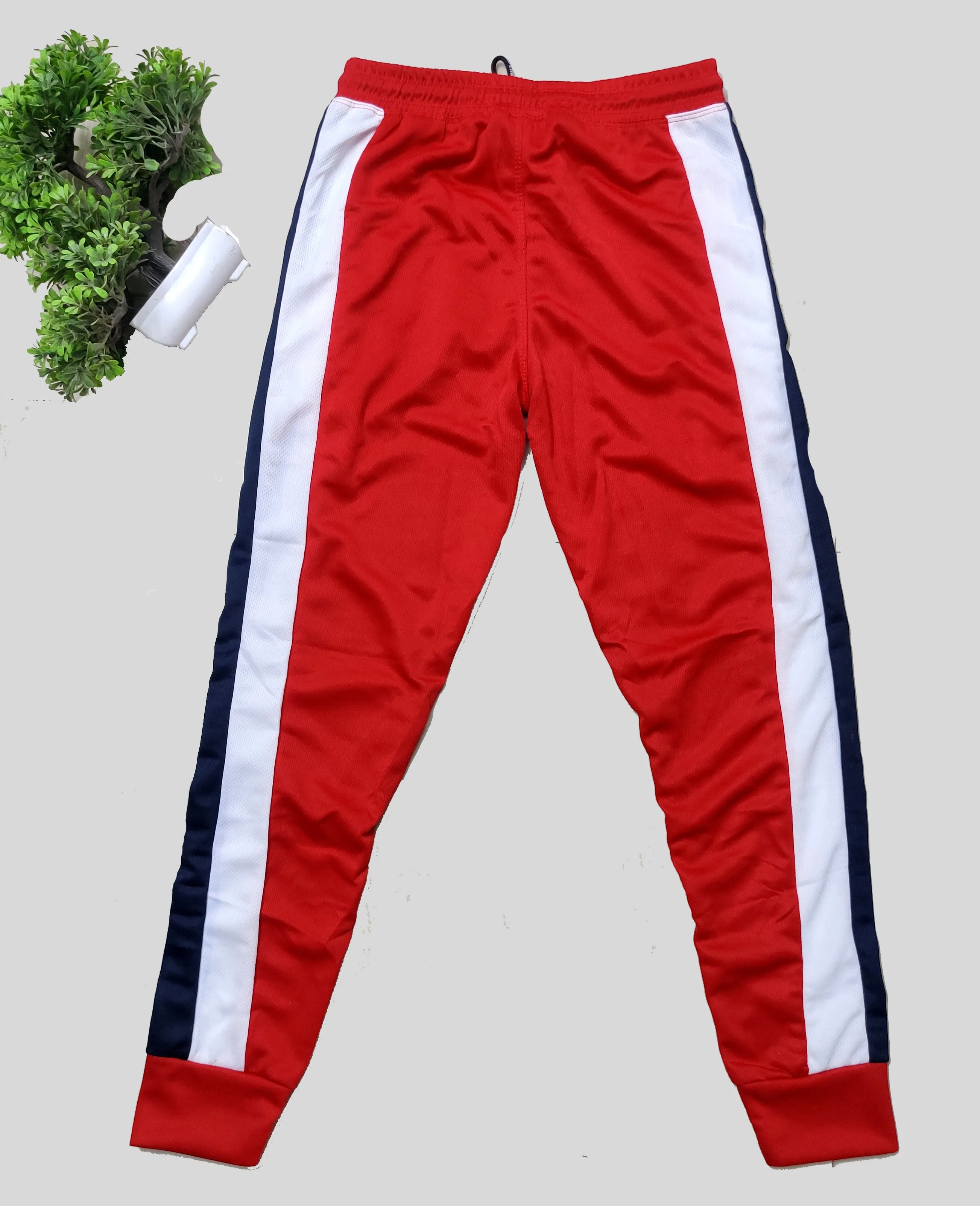 Men Colorblock Red Joggers (Pack of 1)