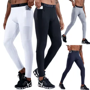 Men's pocket fitness trousers Pro sports running training quick-drying flexible comfort