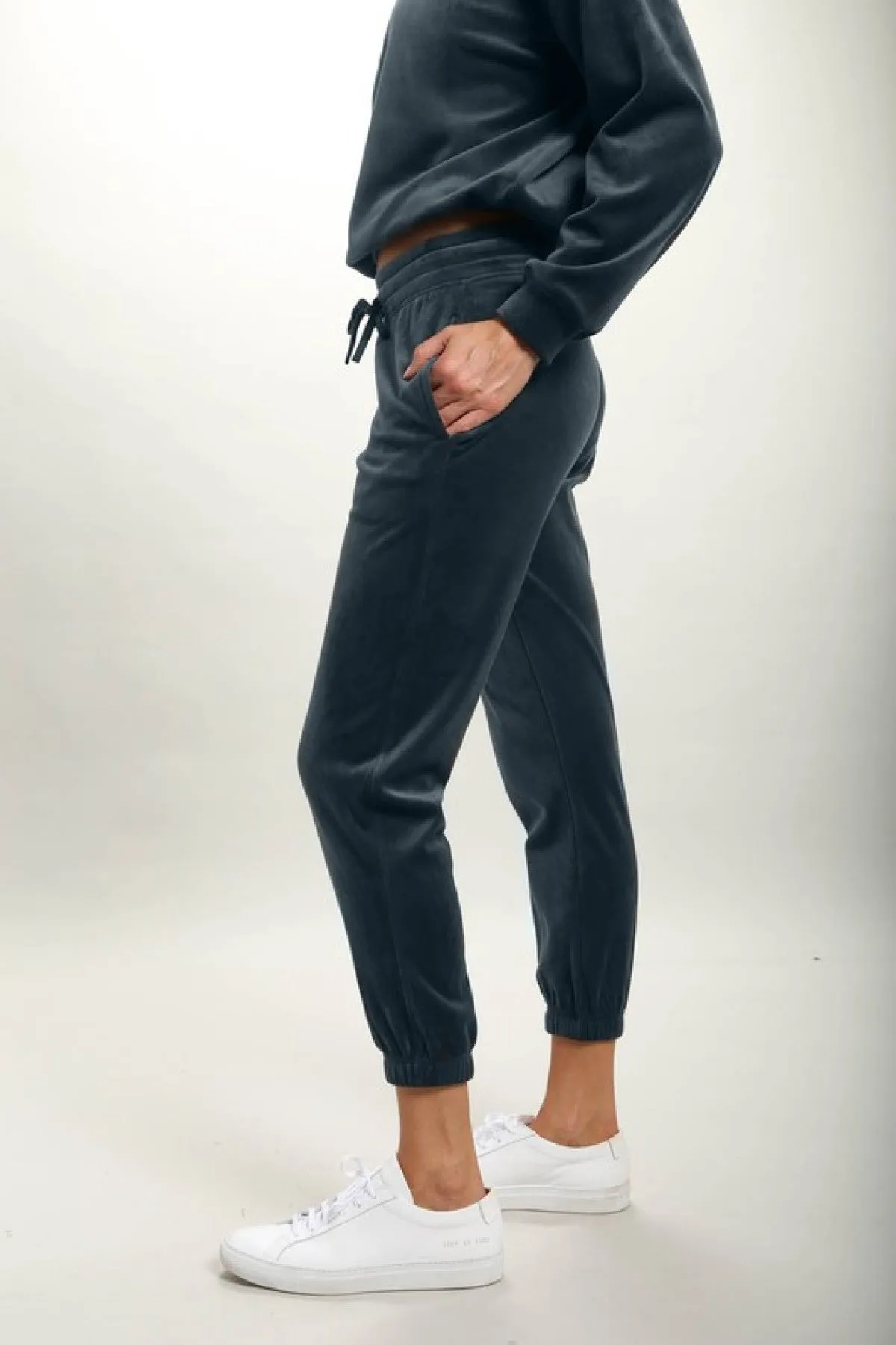 Mono B "Cloud Comfort Joggers"Velour Joggers With Drawstring Waist