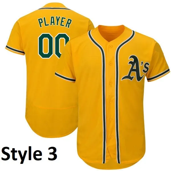 Oakland Athletics Customizable Pro Style Baseball Jersey - 8 Styles Available