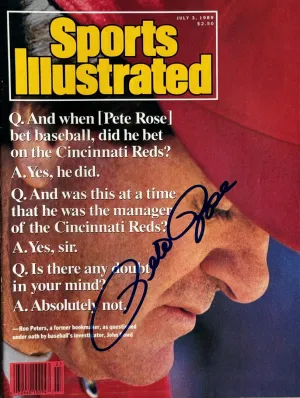 Pete Rose Signed Sports Illustrated 7/3/1989 Issue (JSA)