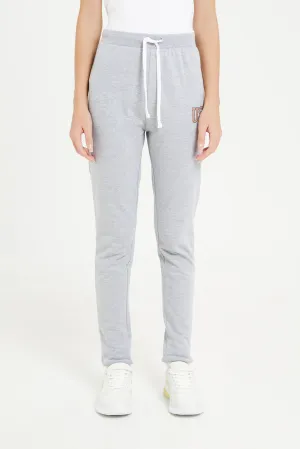 Senior Girls Grey Printed Active Pants