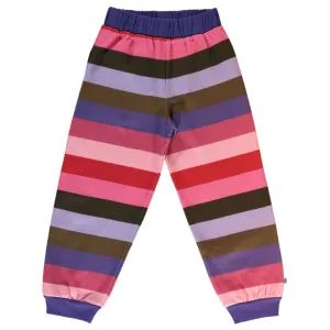 Sweatpants With Stripes in Purple Heart