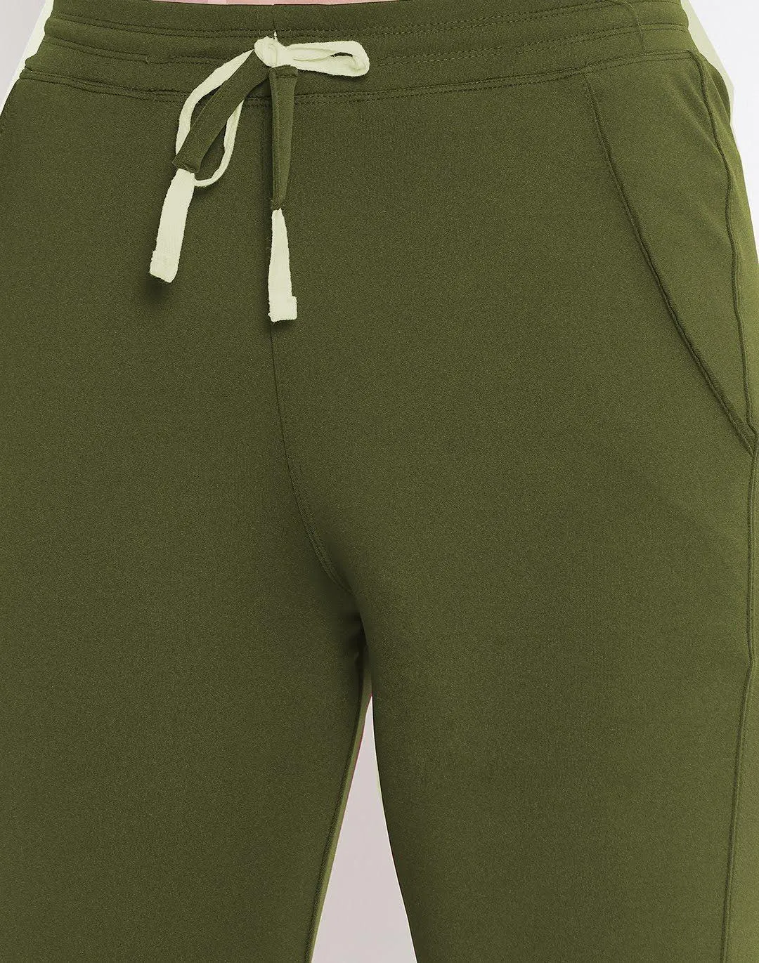 Women Olive Solid Track Pants