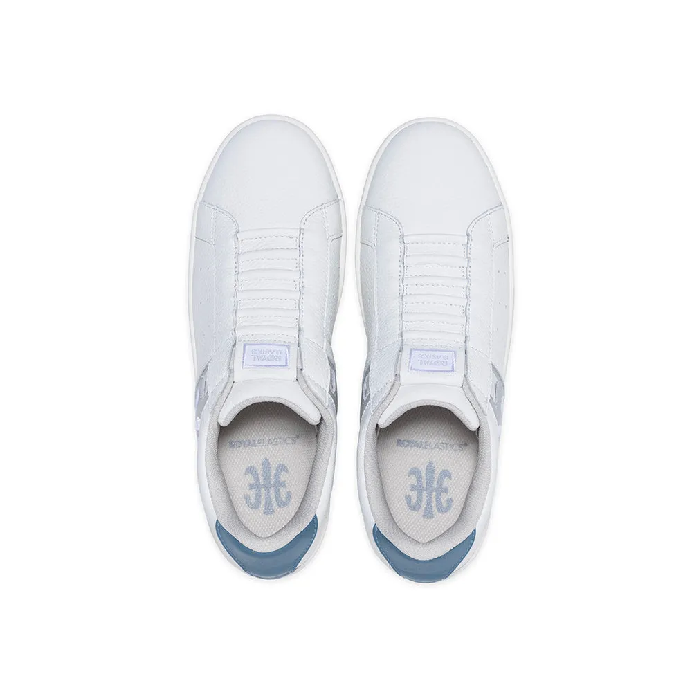 Women's Icon OG White Gray Blue Logo Leather Sneakers 91931-085